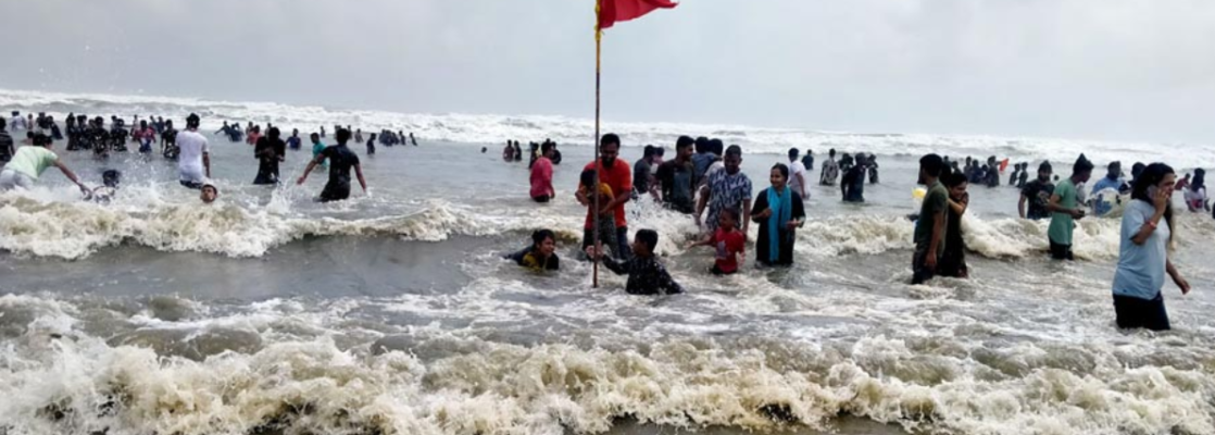 At Cox's Bazar seaport, visitors thronged the shoreline to witness